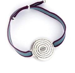 PADRE NUESTRO BICO - Pulsera bicolor medalla plata 22mm