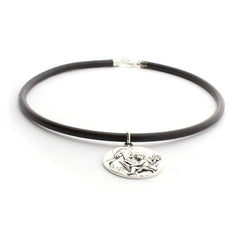 San José - Collar personalizable medallón de plata 33mm