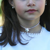 TREVI - collar personalizable cruz plata 15mm