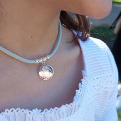 CIELITO A - customizable necklace with 19mm silver medal