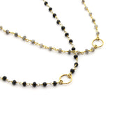 MINA - collar piedras naturales y aro dorado 10mm