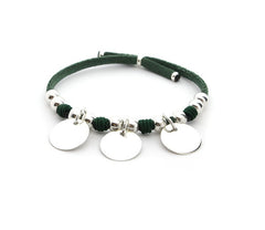 VIOLETA - pulsera personalizable medallas plata 15mm