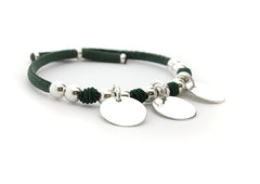 VIOLETA - pulsera personalizable medallas plata 15mm