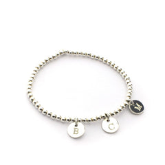 MELISA - pulsera personalizable medallas plata 8mm