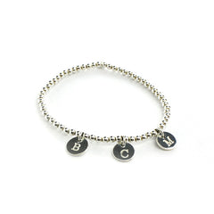 MELISA - pulsera personalizable medallas plata 8mm