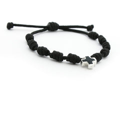 VÍA - Pulsera ROSARIO cruz de plata