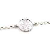 Escapulario BELÉN - pulsera medalla de plata 20mm con cadena