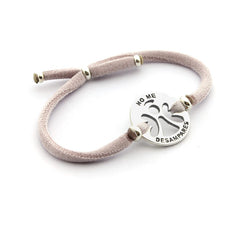 ANGEL DE LA GUARDA DULCE - pulsera medalla plata 18mm
