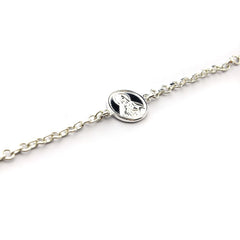 Pulsera ESCAPULARIO ER3 - medalla personalizable de plata 18mm