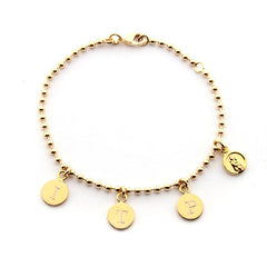 💦MELISA DOR - pulsera personalizable medallas doradas 8mm
