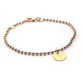 ESENCIAL CRUZ - pulsera dorada medalla personalizable 10mm