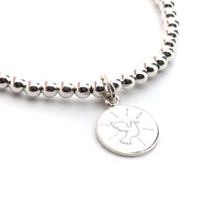DOVE HOLY SPIRIT - Silver bracelet medal 13mm