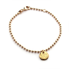 PALOMA ESPÍRITU SANTO MINI - pulsera dorada paloma 10mm