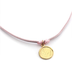 DULCE MARÍA scapular - 16mm gold medal necklace with elastic