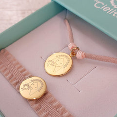 CIELITO DOR - collar personalizable medalla dorada 17mm