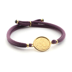 DULCE MARÍA scapular - 16mm gold medal bracelet with elastic