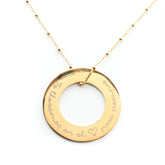 PROFE - collar personalizable donut dorado 40mm