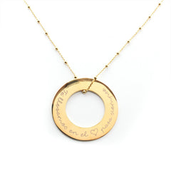 PROFE - customizable gold donut necklace 40mm