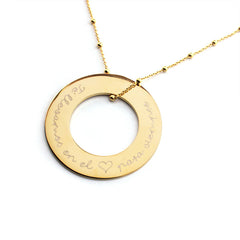 PROFE - customizable gold donut necklace 40mm