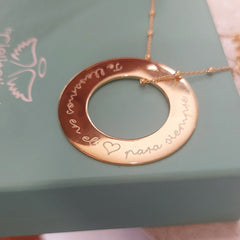 PROFE - customizable gold donut necklace 40mm