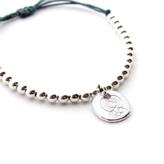 SAGRADO CORAZÓN - Pulsera medalla plata 13mm