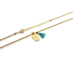 💦VIRGEN DEL PILAR - Collar medalla dorada 10x5mm