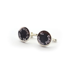 IGNACIO - gemelos redondos personalizables plata 17mm