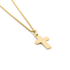 ADÁN DOR - collar cruz personalizable dorada 14x24mm