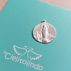 Virgen del Pilar - medalla clásica plata 18mm