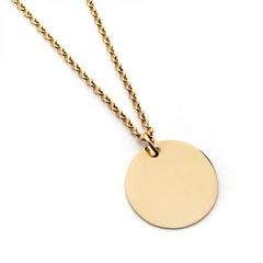 ARDEN - collar personalizable medalla dorada 26mm