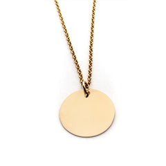 ARDEN - collar personalizable medalla dorada 26mm