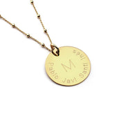 ADELA - customizable necklace gold medal 26mm