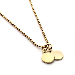BELISA - collar personalizable medallas doradas 8mm