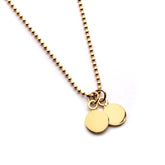 BELISA - collar personalizable medallas doradas 8mm