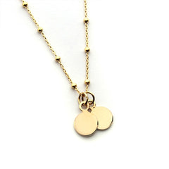 GABRIELA - collar personalizable medallas doradas 8mm