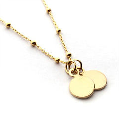 GABRIELA - collar personalizable medallas doradas 8mm