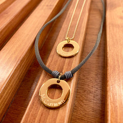 PETRA - customizable gold donut necklace 22mm