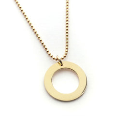 PETRA - customizable gold donut necklace 22mm
