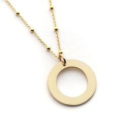 VEGA - customizable gold donut necklace 22mm