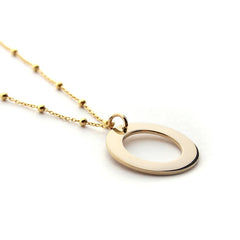 VEGA - customizable gold donut necklace 22mm