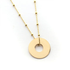 BETINA - customizable gold donut necklace 20mm