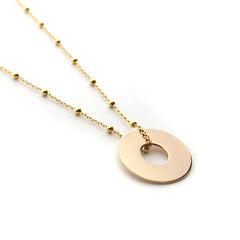 BETINA - customizable gold donut necklace 20mm