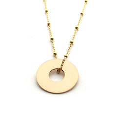 BETINA - customizable gold donut necklace 20mm