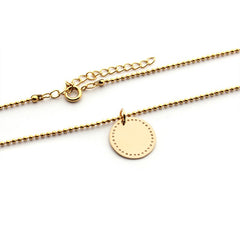 JARA - collar personalizable medalla dorada 15mm