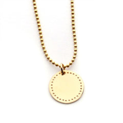 JARA - collar personalizable medalla dorada 15mm