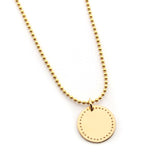 JARA - collar personalizable medalla dorada 15mm