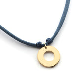 AZAHAR - collar personalizable donut dorado 20mm