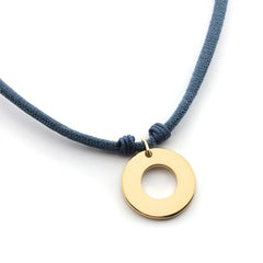 AZAHAR - collar personalizable donut dorado 20mm