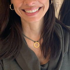 💦HAYA - collar personalizable donut dorado 22mm