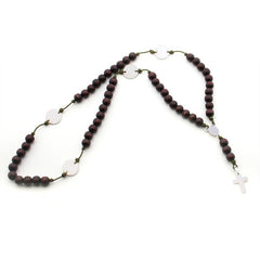 ROSARIO DE LA FAMILIA - Personalizable de madera y plata